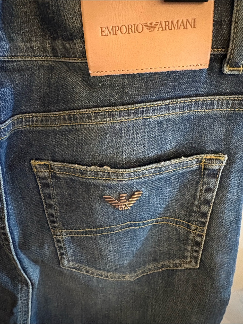 Emporio Armani Dark Blue Denim Jean Skirt - Picture 6 of 6